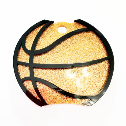 CUSTOM TUMBLER TOPPER - FULL LID - BASKETBALL - TRIPLE LAYER