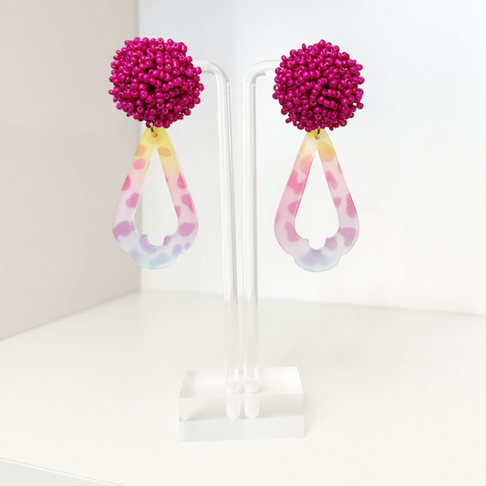 Pink/Gold Earrings - 32