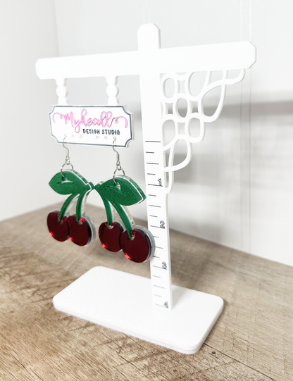 CHERRY EARRINGS - LARGE DANGLE