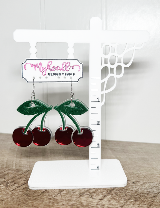 CHERRY EARRINGS - LARGE DANGLE