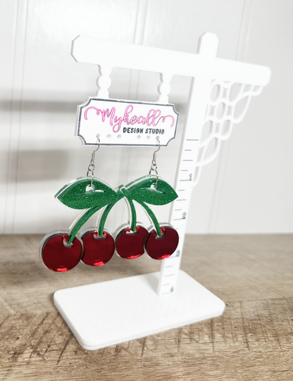 CHERRY EARRINGS - LARGE DANGLE