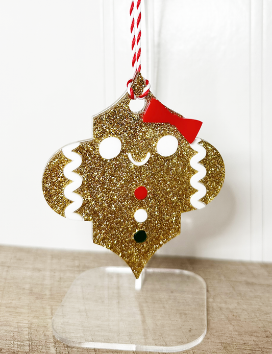 GINGERBREAD GIRL CHRISTMAS ORNAMENT