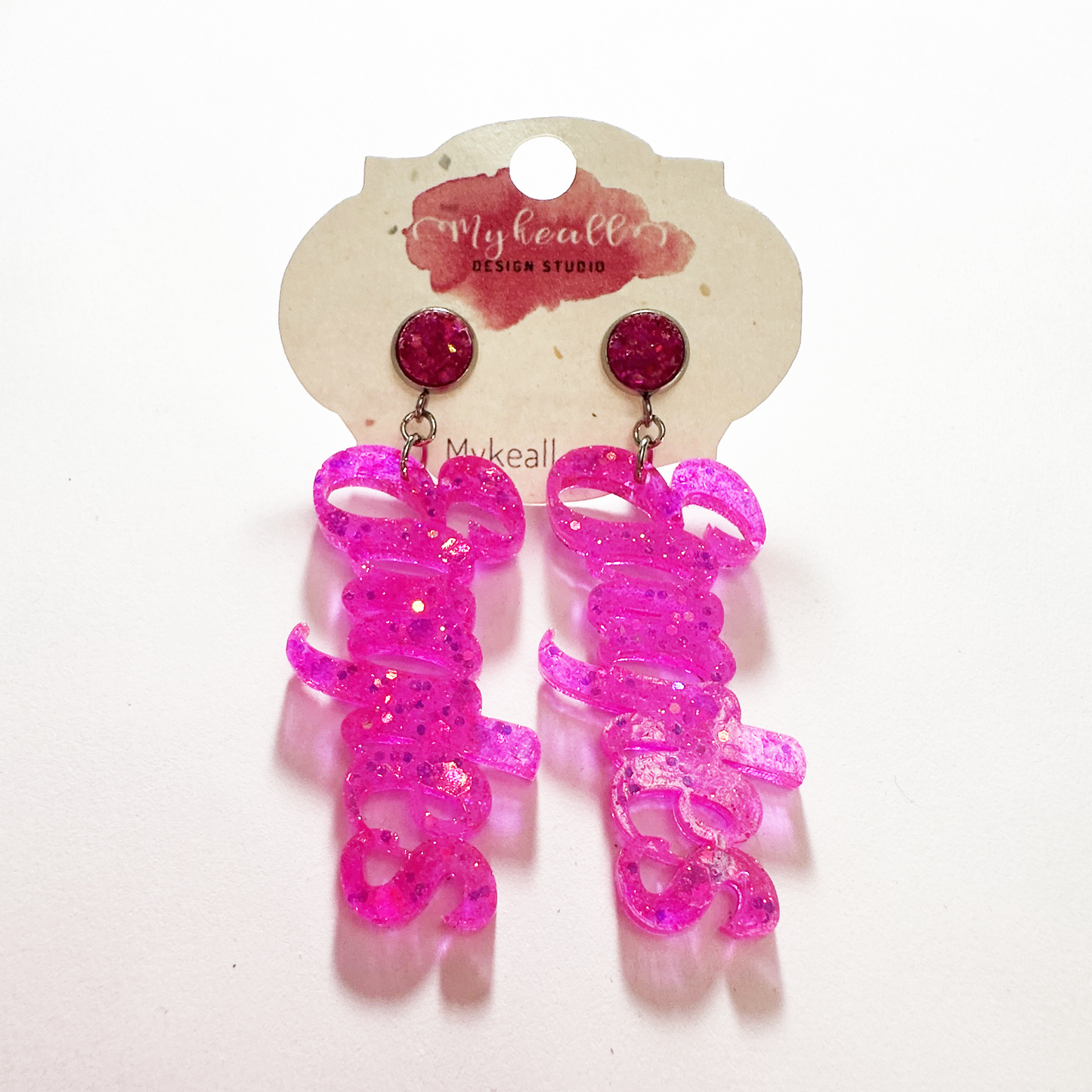 Argyle Eagles Earrings-PINK-16