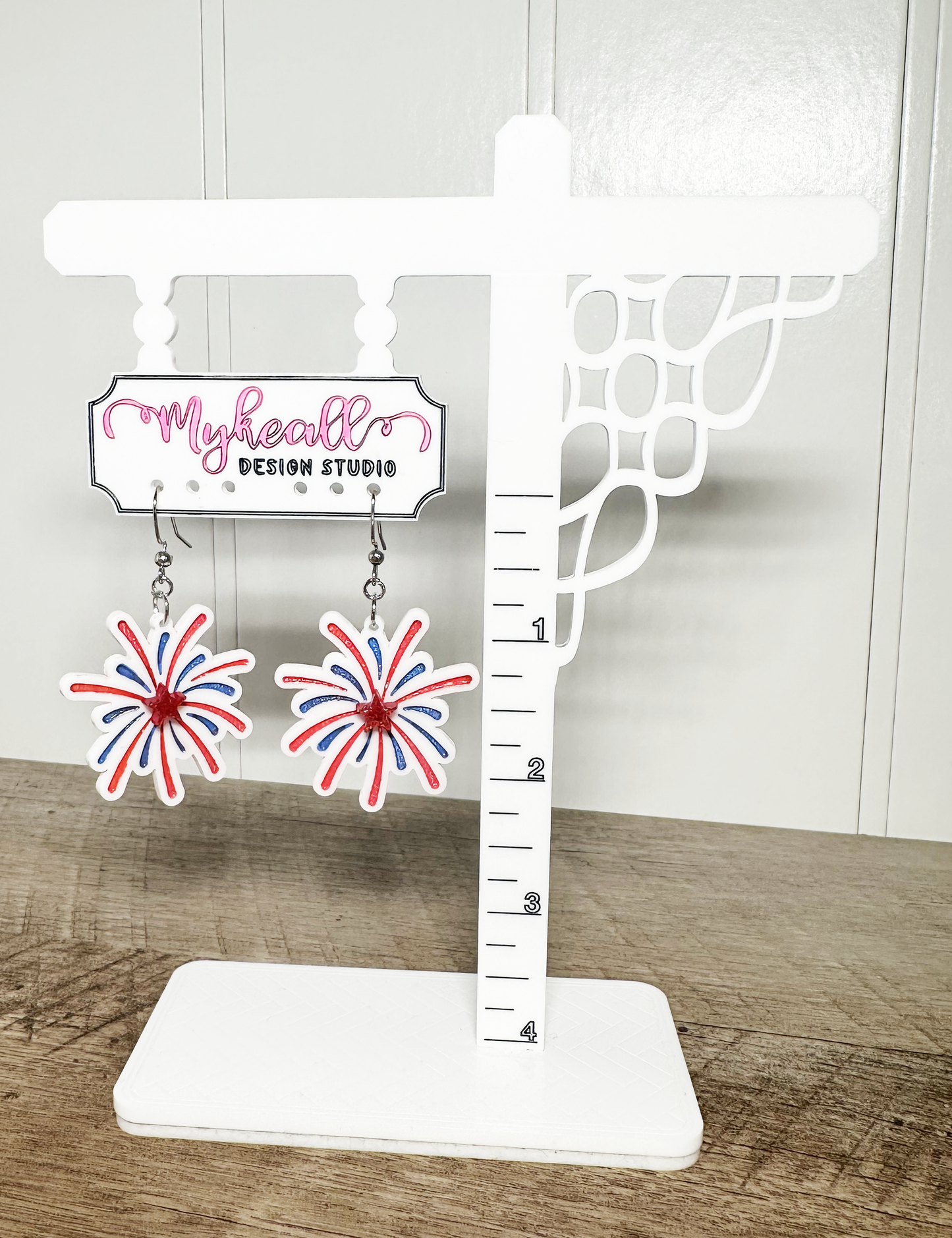 FOURTH OF JULY FIREWORKS DANGLE EARRINGS