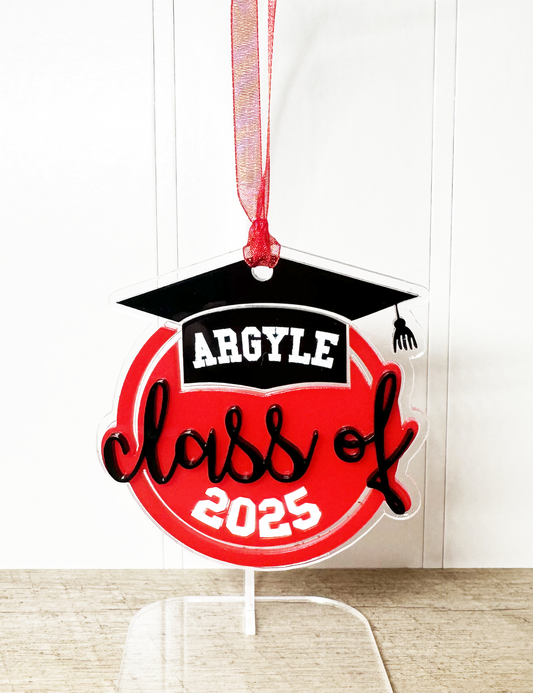 GRADUATION CHRISTMAS ORNAMENT-CUSTOMIZE WITH YEAR & SCHOOL