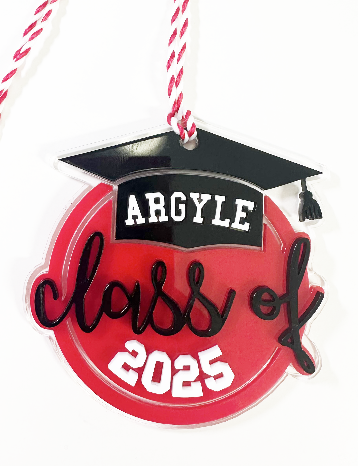 GRADUATION CHRISTMAS ORNAMENT-CUSTOMIZE WITH YEAR & SCHOOL