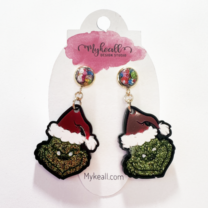 Christmas Earrings - The Grinch