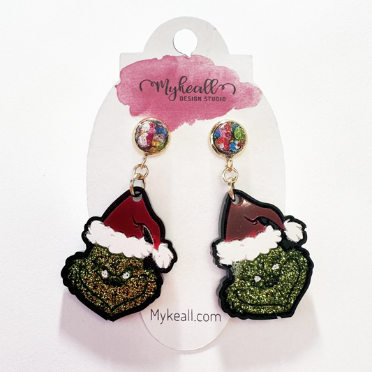 Christmas Earrings - The Grinch