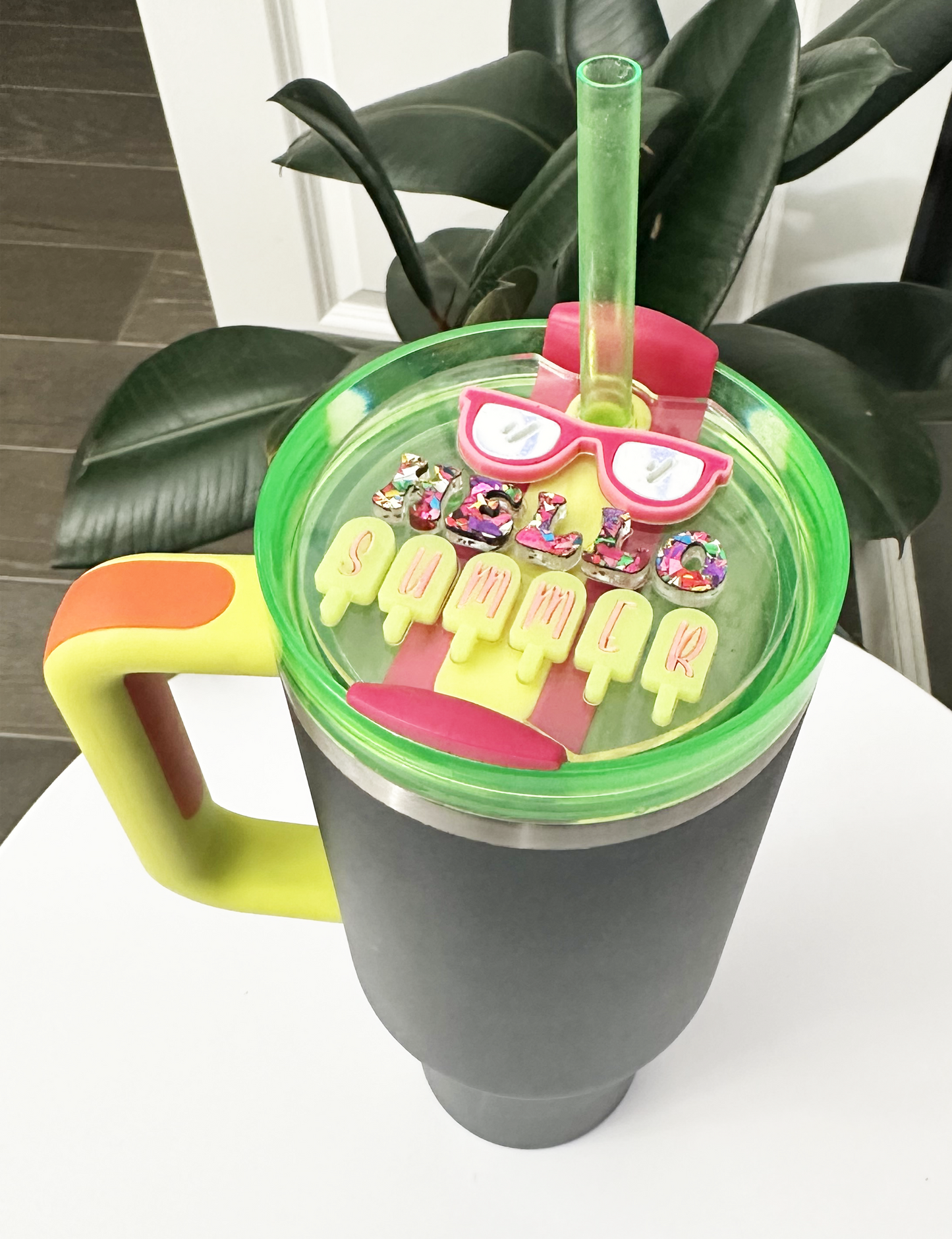 TUMBLER TOPPER - HELLO SUMMER POPSICLES- FULL LID