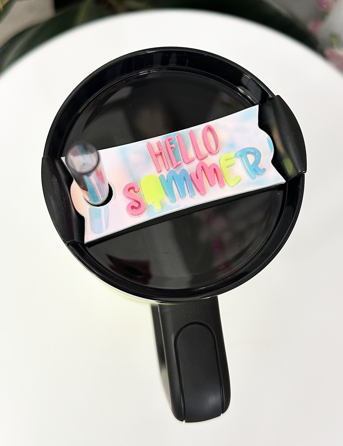 TUMBLER TOPPER - TAG - HELLO SUMMER