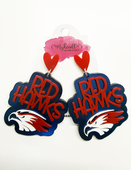 Argyle RedHawks Earrings-5