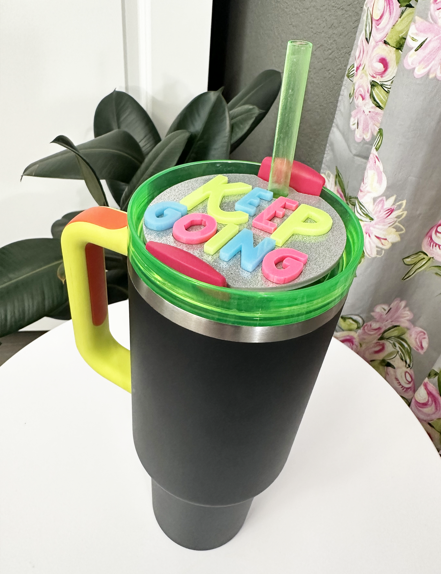 TUMBLER TOPPER - POSITIVITY - KEEP GOING - FULL LID