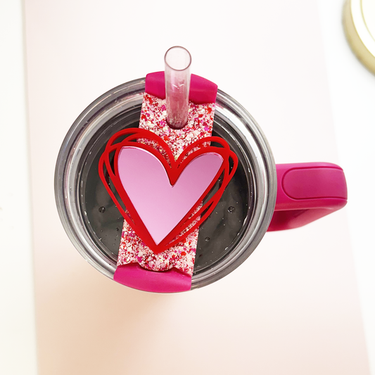 TUMBLER TOPPER TAG - HAND DRAWN HEART