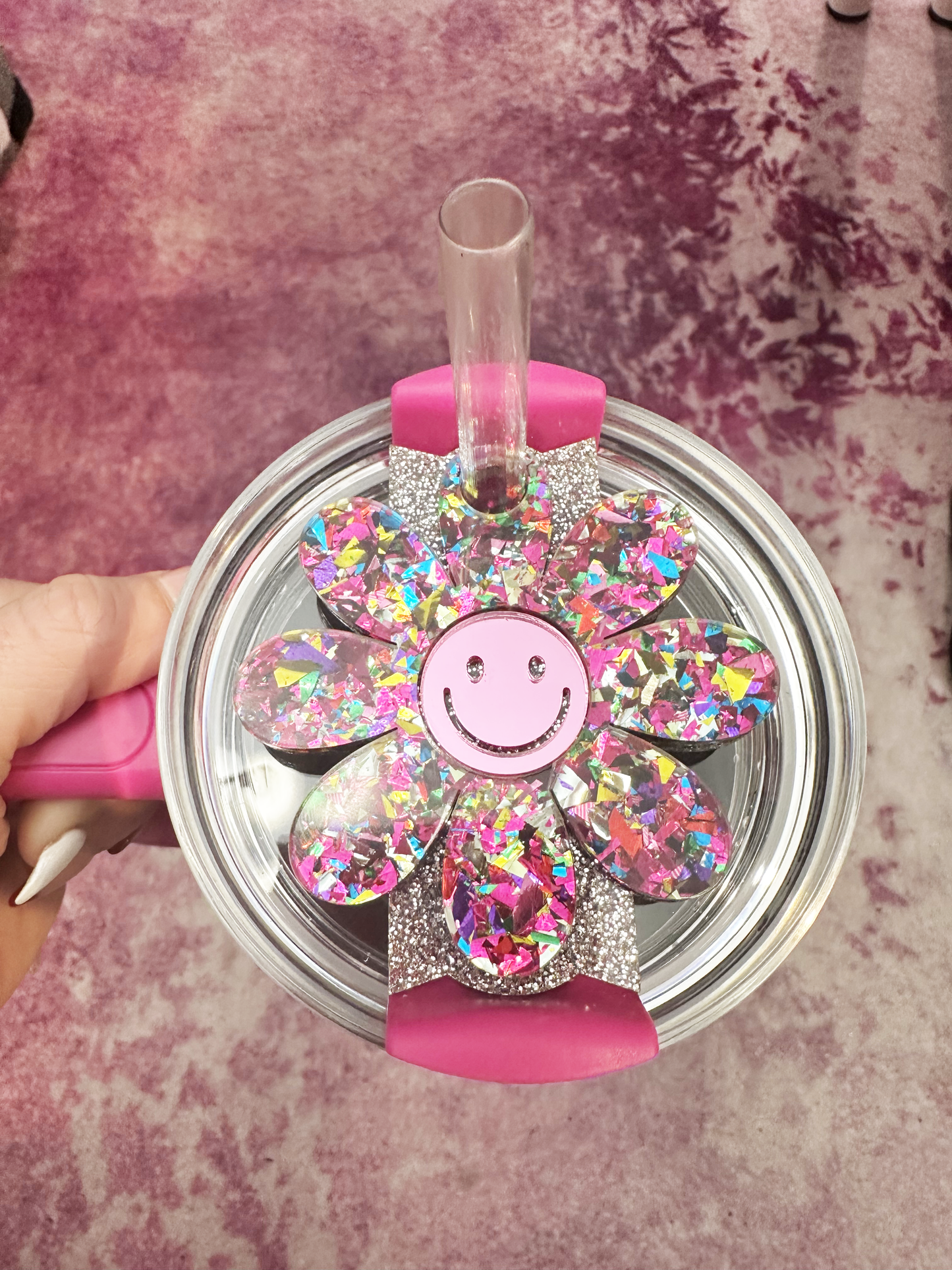 TUMBLER TOPPER TAG - FLOWER POWER