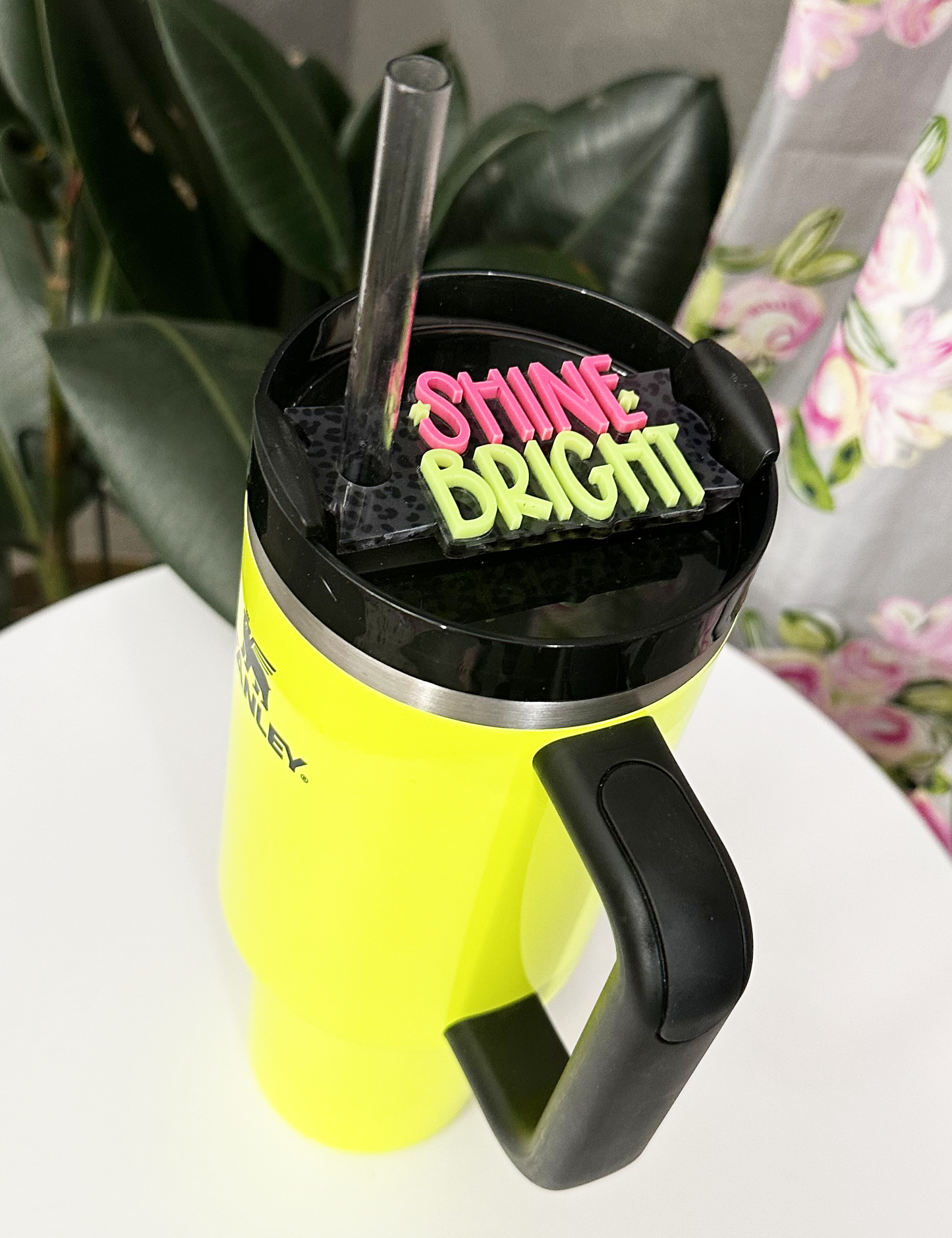 TUMBLER TOPPER - POSITIVITY - SHINE BRIGHT CHEETAH