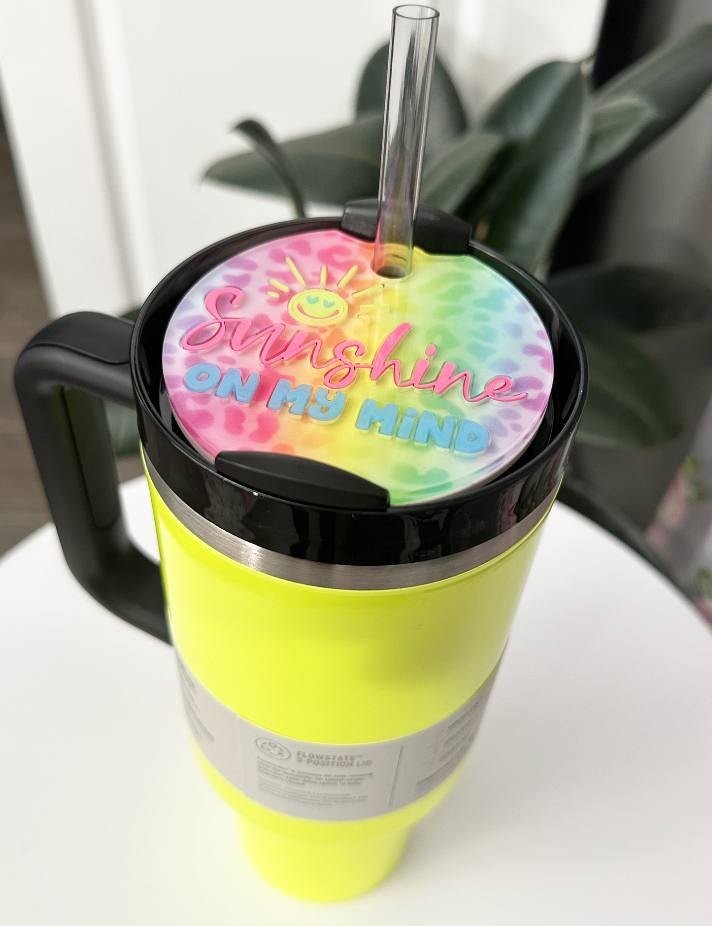 TUMBLER TOPPER - SUNSHINE ON MY MIND - FULL LID