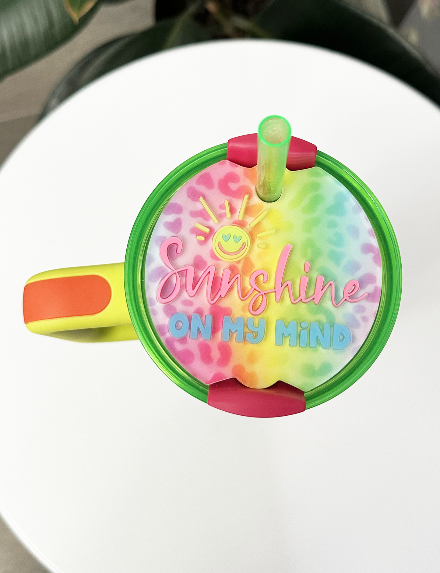 TUMBLER TOPPER - SUNSHINE ON MY MIND - FULL LID