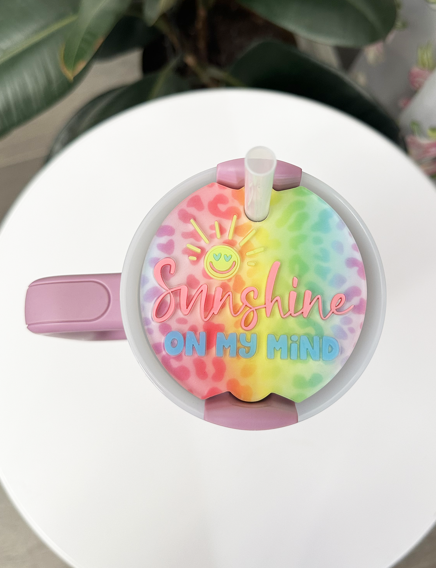 TUMBLER TOPPER - SUNSHINE ON MY MIND - FULL LID