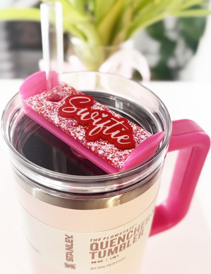 TUMBLER TOPPER TAG - PINK CONFETTI SWIFTIE