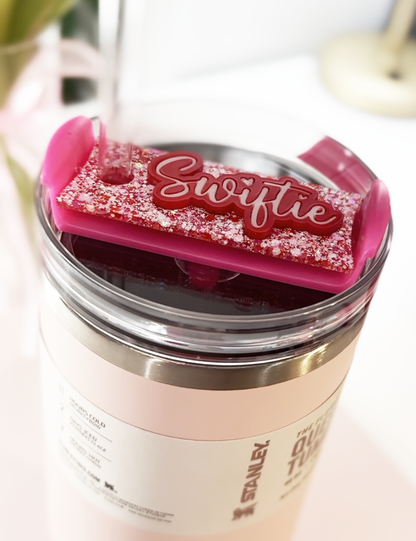 TUMBLER TOPPER TAG - PINK CONFETTI SWIFTIE