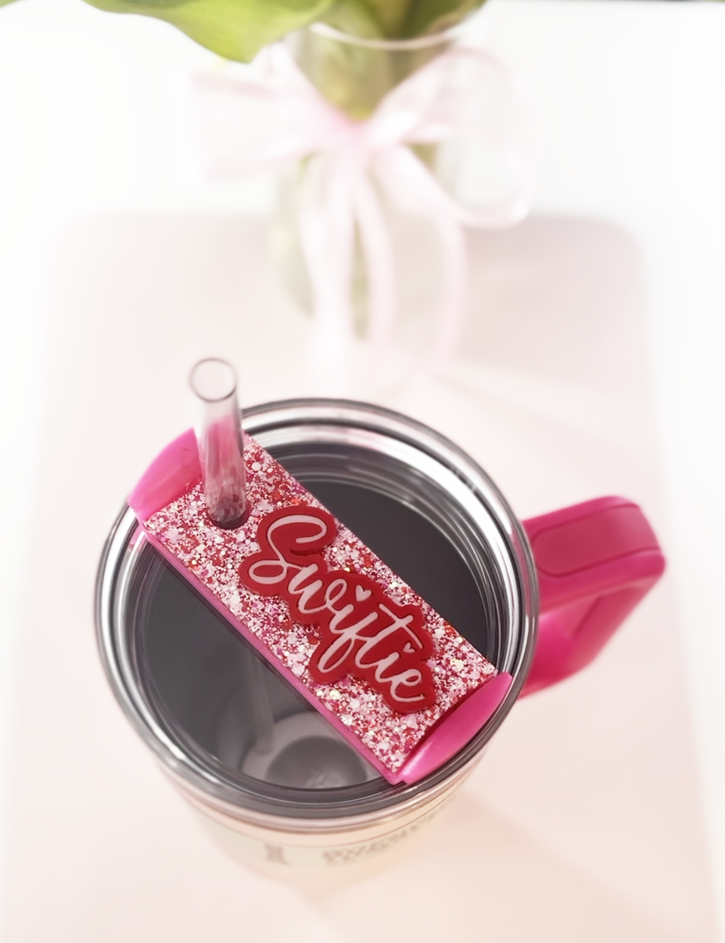 TUMBLER TOPPER TAG - PINK CONFETTI SWIFTIE