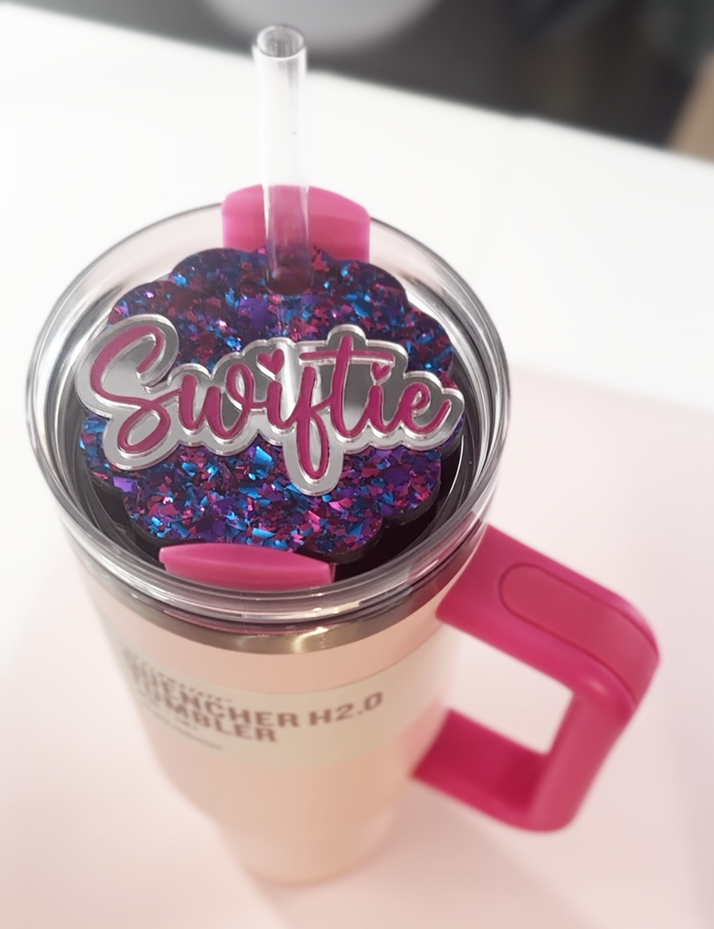 TUMBLER TOPPER - FULL LID - UNICORN CANDY PURPLE SWIFTIE