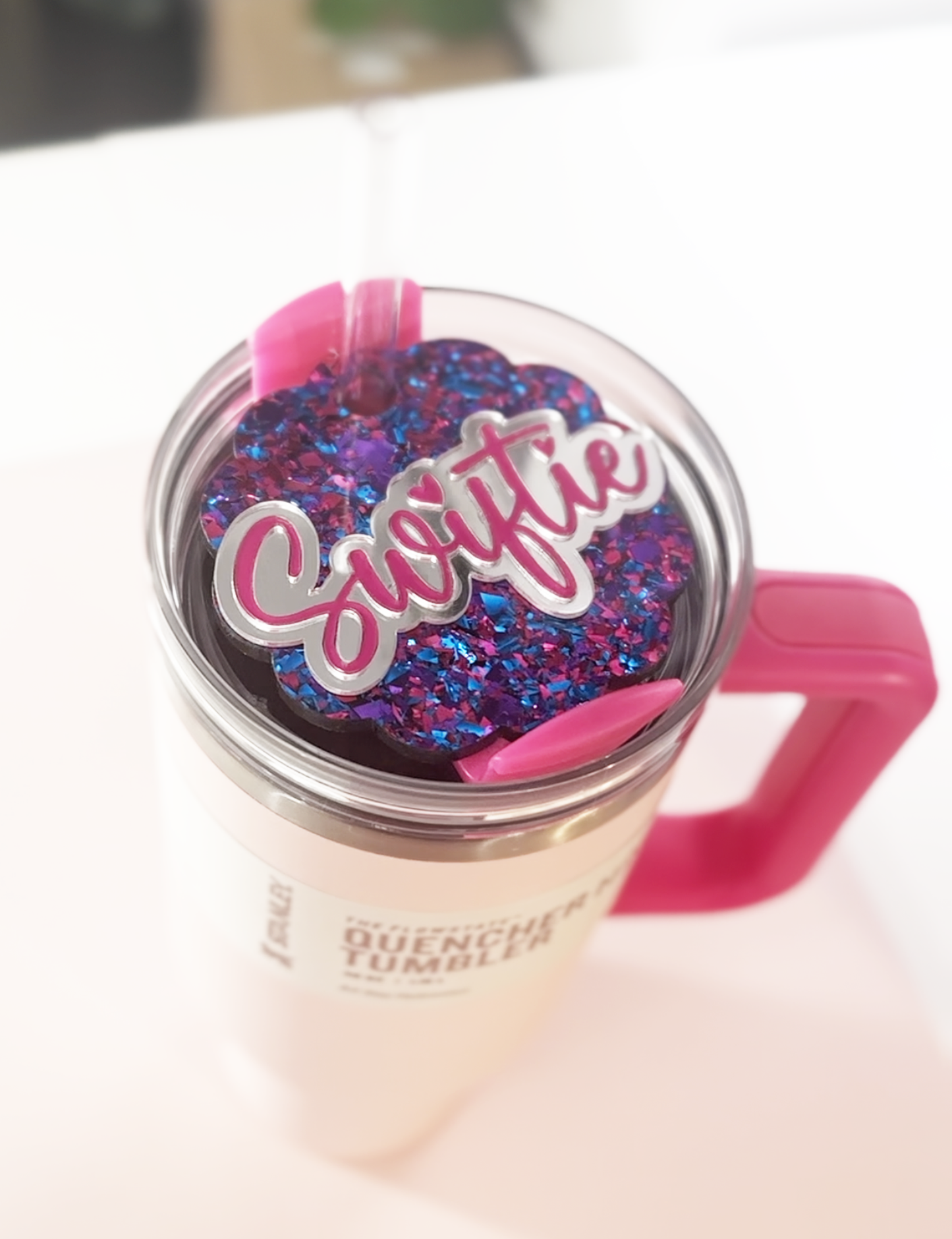 TUMBLER TOPPER - FULL LID - UNICORN CANDY PURPLE SWIFTIE