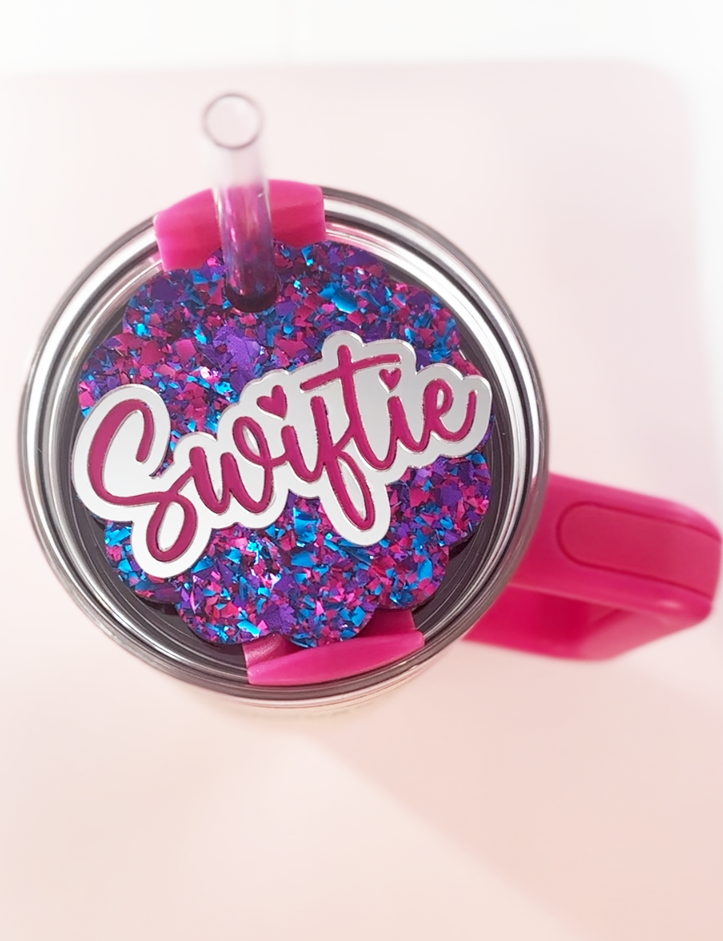 TUMBLER TOPPER - FULL LID - UNICORN CANDY PURPLE SWIFTIE