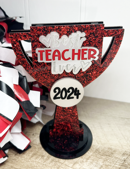 2024 TEACHER APPRECIATION TROPHY Gift Card Holder, Teacher Gift, Personalized