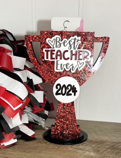 2024 TEACHER APPRECIATION TROPHY Gift Card Holder, Teacher Gift, Personalized