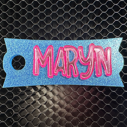 CUSTOM TUMBLER TOPPER TAG - NAME TAG#1