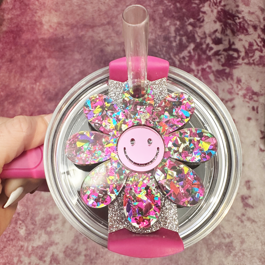 TUMBLER TOPPER TAG - FLOWER POWER