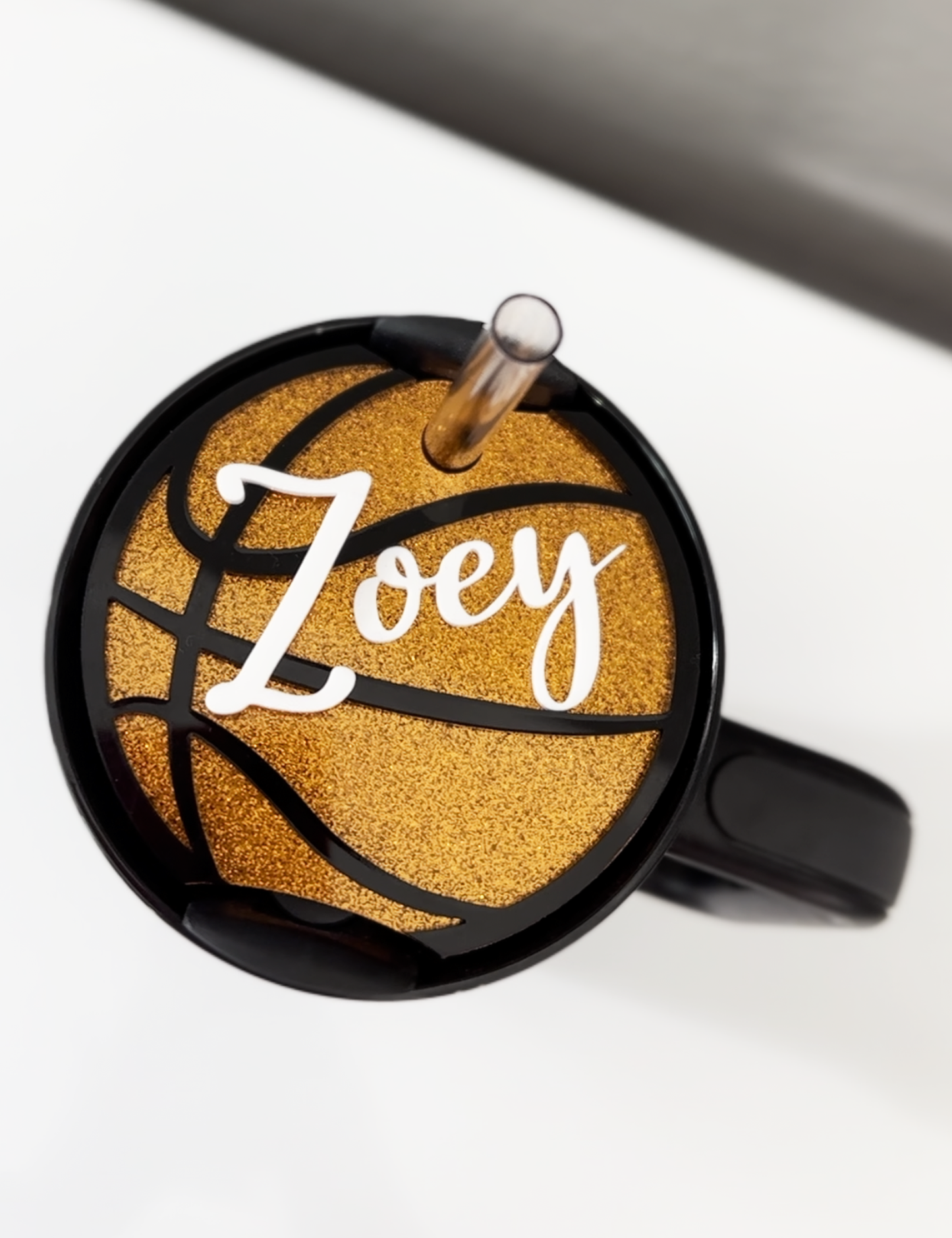 CUSTOM TUMBLER TOPPER - FULL LID - BASKETBALL - TRIPLE LAYER