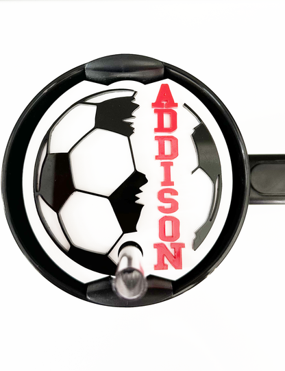 CUSTOM TUMBLER TOPPER - FULL LID - SOCCER