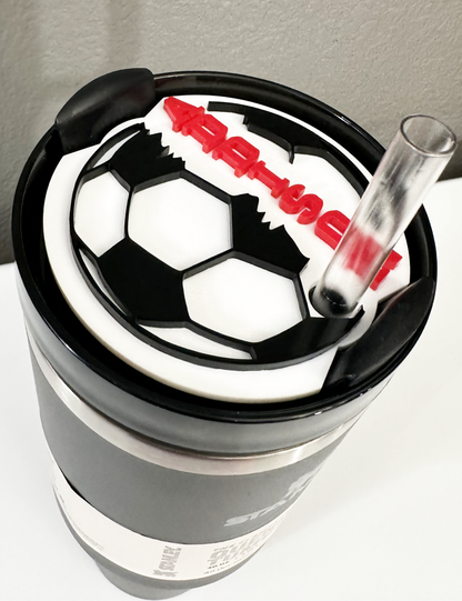 CUSTOM TUMBLER TOPPER - FULL LID - SOCCER