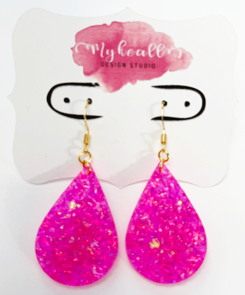 Pink/Gold Earrings - 13