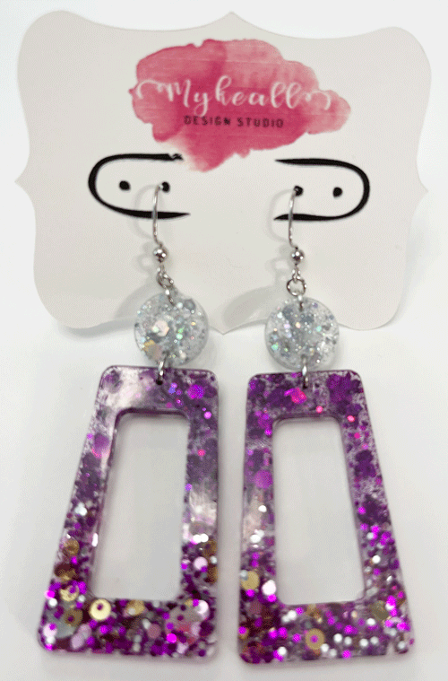 Purple Earrings - 13