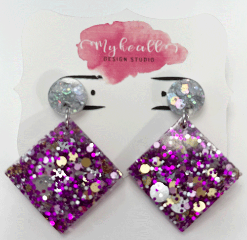 Purple Earrings - 14