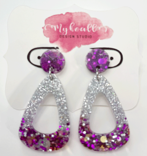 Purple Earrings - 15