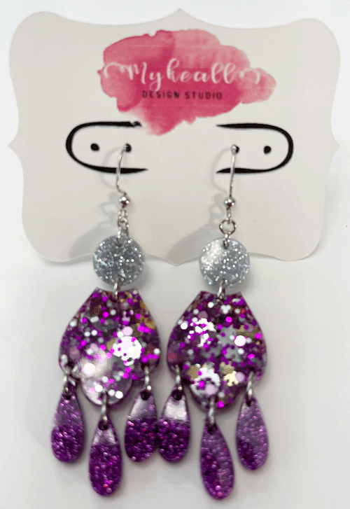 Purple Earrings - 8