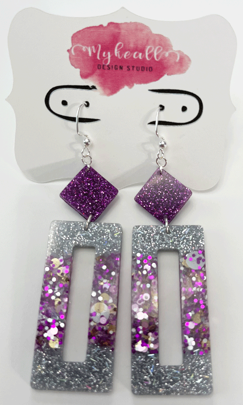 Purple Earrings - 9