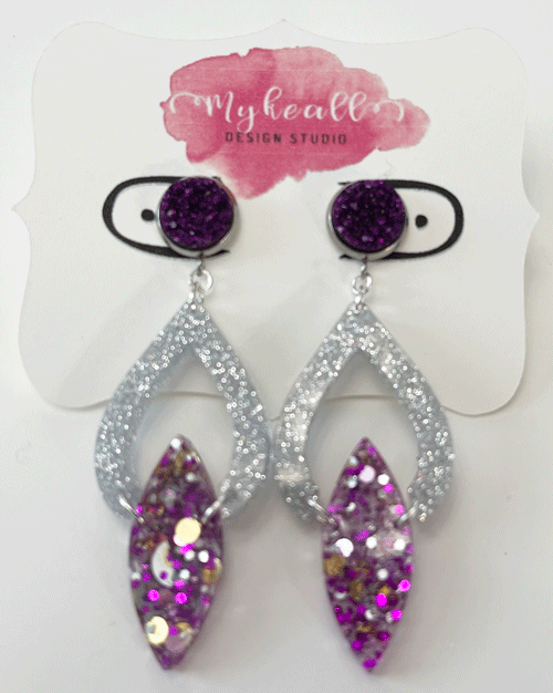 Purple Earrings - 5