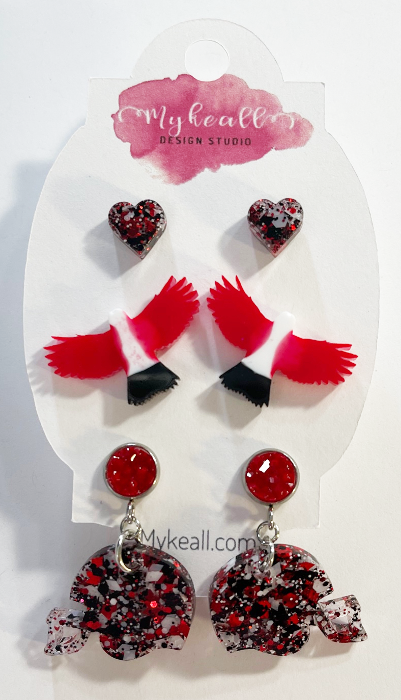 Argyle Earrings Set - 4