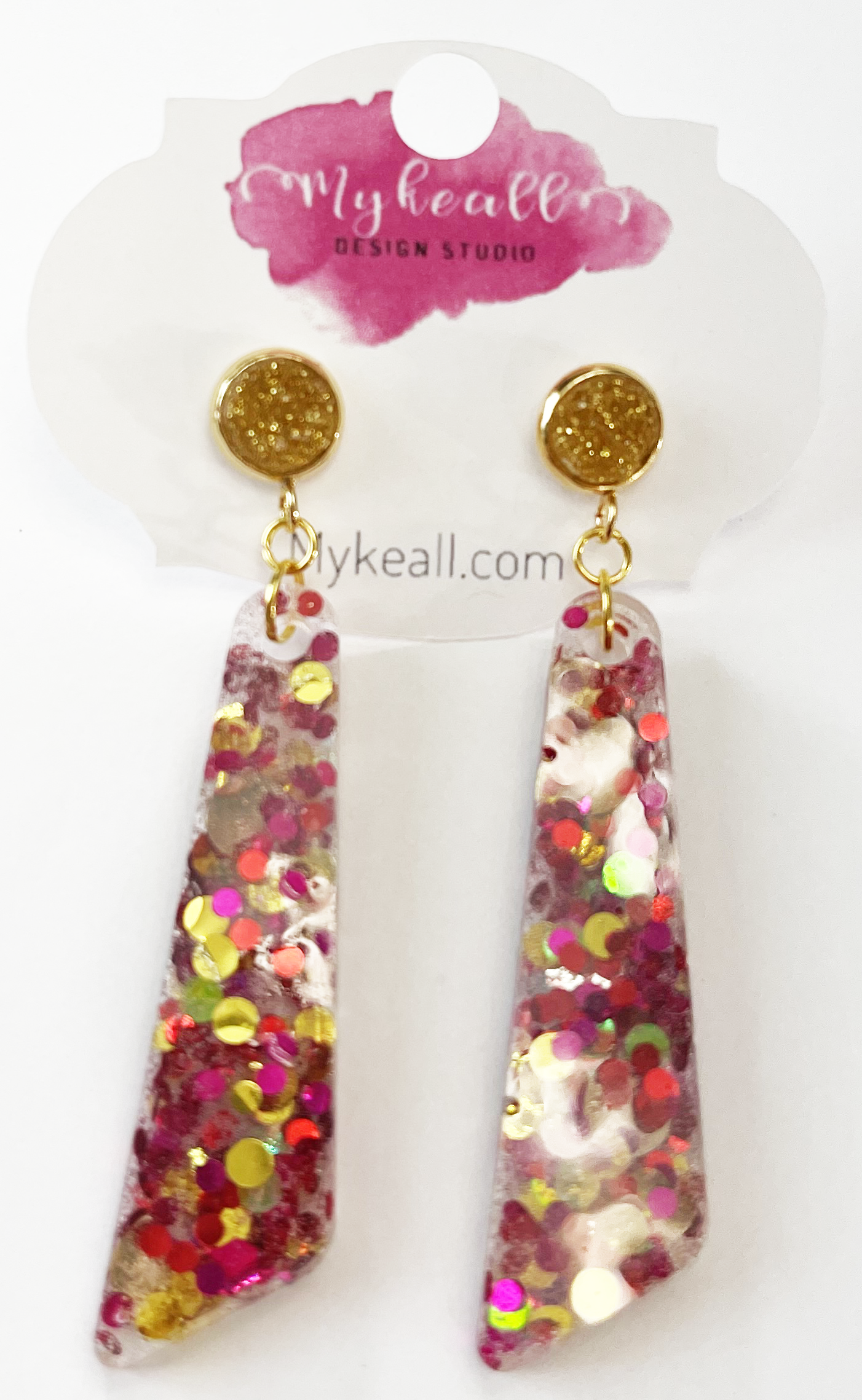 Pink/Gold Earrings - 19