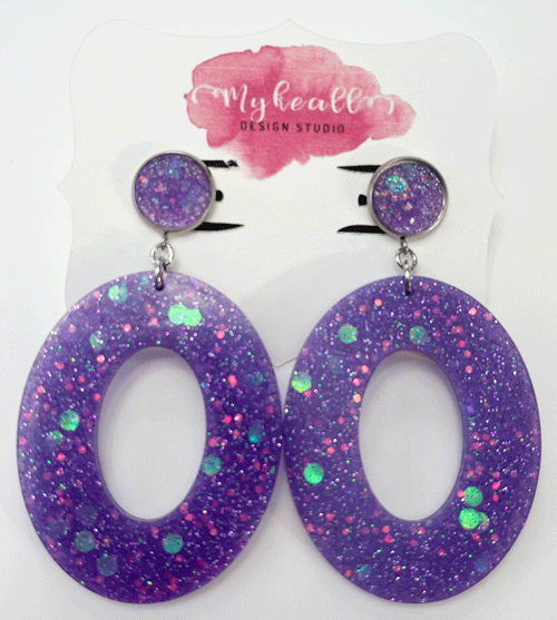 Purple Earrings - 1