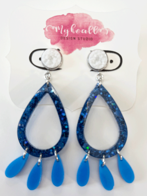 Blue Earrings - 13