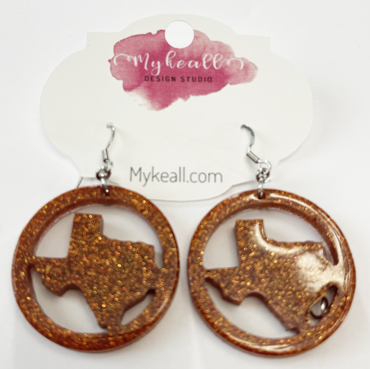 Burnt Orange Earrings - 2