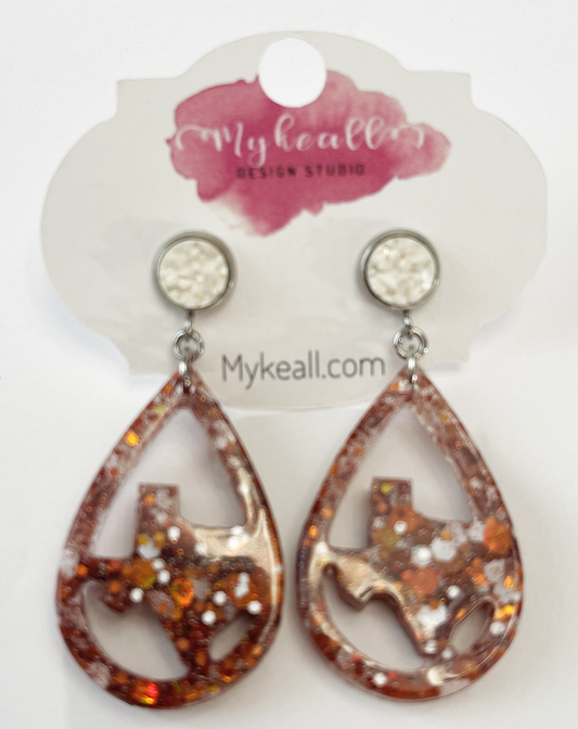 Burnt Orange Earrings - 3