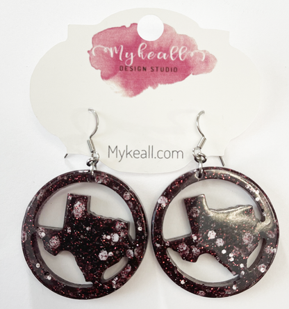 Maroon Earrings - 2