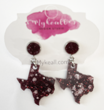 Maroon Earrings - 3